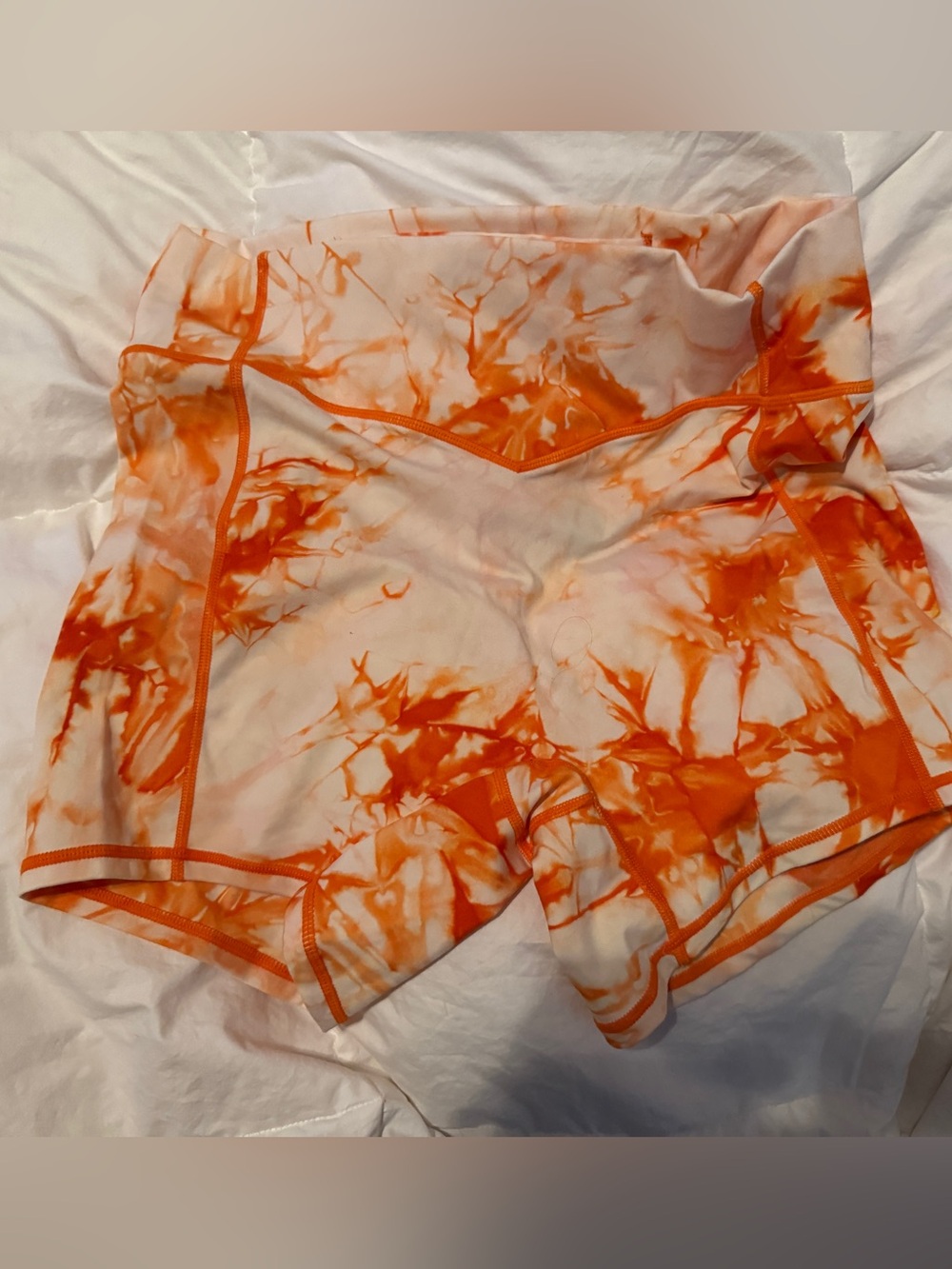 Balance Athletica Orange Tie-Dye Women’s Athletic Shorts
